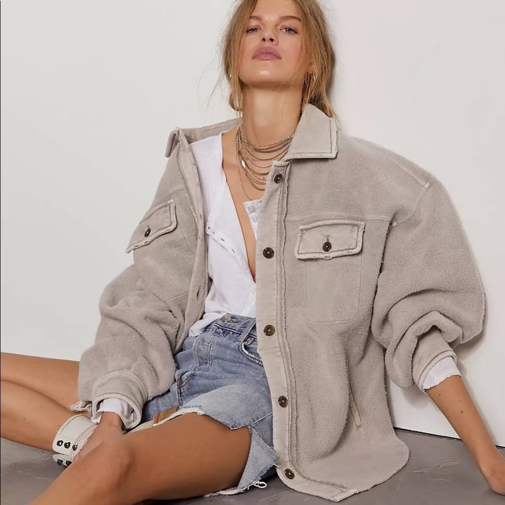 Free People Ruby Jacket in Stone